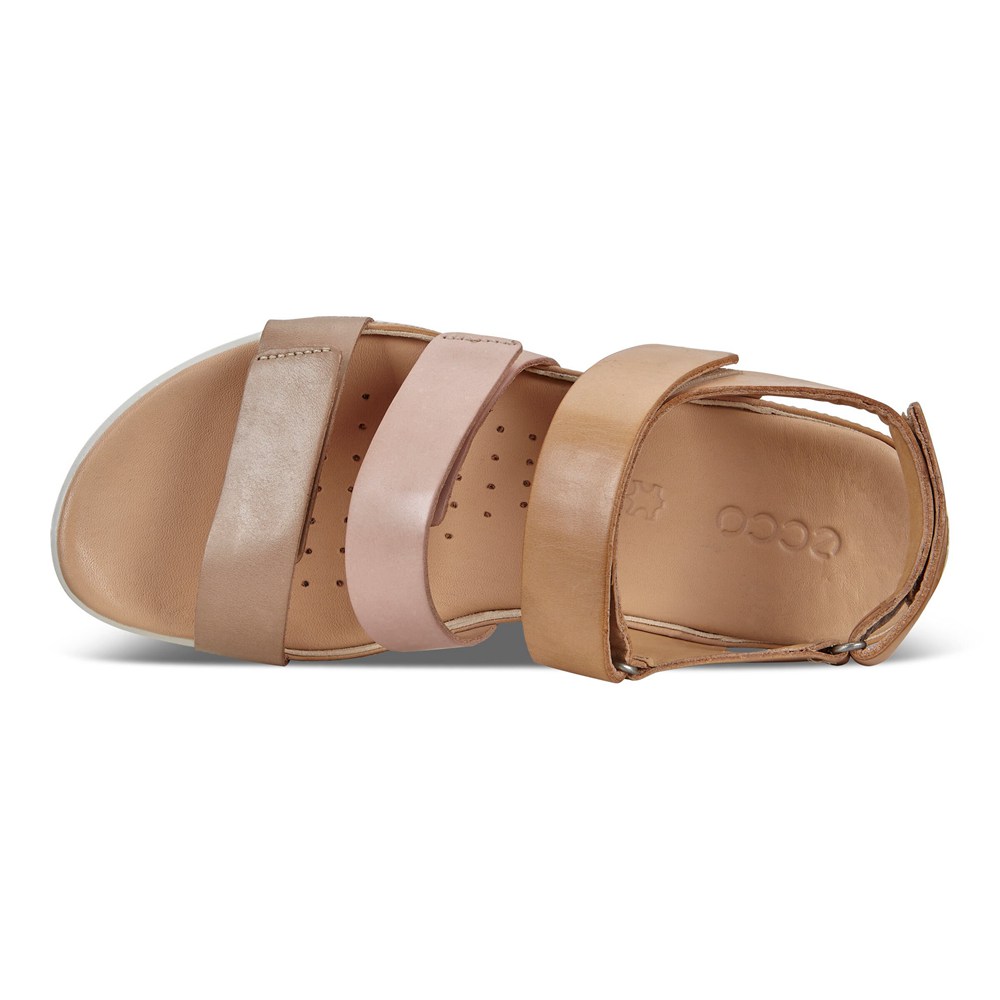 Womens Sandals - ECCO Flash Flat - Brown/Pink - 3651FYBHK